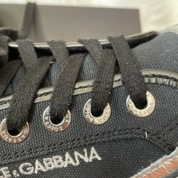 DOLCE & GABBANA GYM black and silver Sneakers Sz 6.5 - Picture 8 of 11